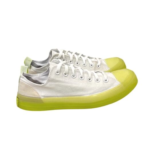 Converse Shoes Chuck Taylor All Star White Neon Low Top Sneakers Size Men's 12 - Picture 1 of 5